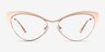 Valerie Shiny Rose Gold TitaniumEyeglass Frames from EyeBuyDirect, Front View