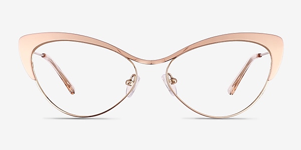Valerie Shiny Rose Gold Titanium Eyeglass Frames