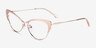 Valerie Shiny Rose Gold TitaniumEyeglass Frames from EyeBuyDirect, Angle View