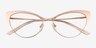 Valerie Shiny Rose Gold TitaniumEyeglass Frames from EyeBuyDirect, Closed View