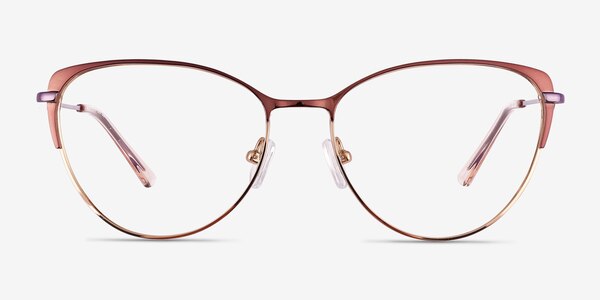 Atlas Cat Eye Shiny Light Brown Glasses for Women | Eyebuydirect