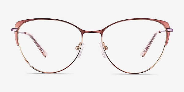 Atlas Shiny Light Brown Titanium Eyeglass Frames