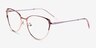 Atlas Shiny Light Brown TitaniumEyeglass Frames from EyeBuyDirect, Angle View