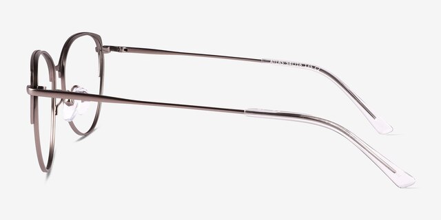 Atlas Shiny Black TitaniumEyeglass Frames from EyeBuyDirect, Side View