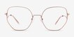 Leo Shiny Rose Gold TitaniumEyeglass Frames from EyeBuyDirect, Front View