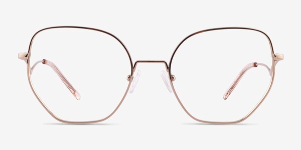 Leo Shiny Rose Gold Titane Montures de lunettes de vue