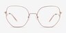 Leo Shiny Rose Gold TitaniumEyeglass Frames from EyeBuyDirect, Front View