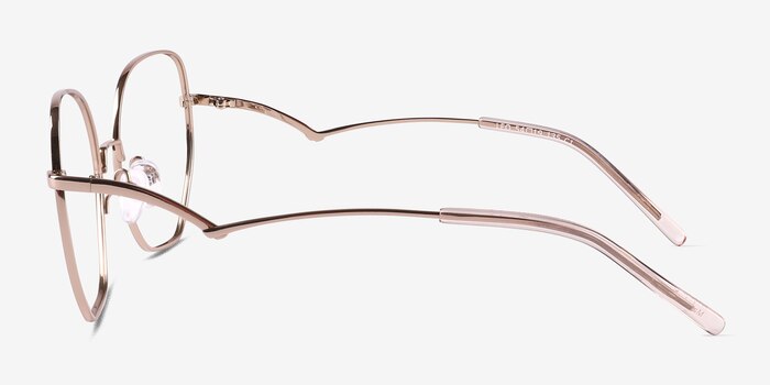 Leo Shiny Rose Gold Titanium Eyeglass Frames from EyeBuyDirect