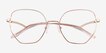 Leo Shiny Rose Gold TitaniumEyeglass Frames from EyeBuyDirect, Closed View