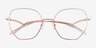 Leo Shiny Rose Gold TitaniumEyeglass Frames from EyeBuyDirect, Closed View