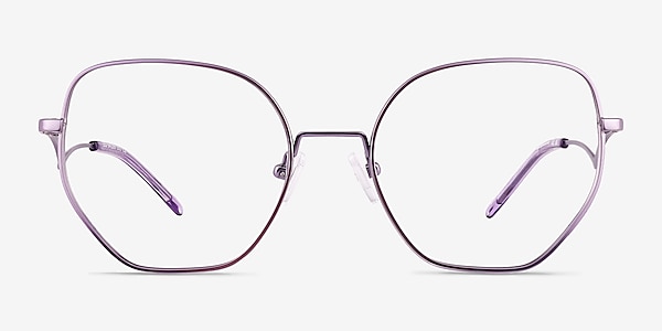 Leo Semi Lavender Titanium Eyeglass Frames