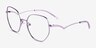 Leo Semi Lavender TitaniumEyeglass Frames from EyeBuyDirect, Angle View