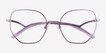 Leo Semi Lavender TitaniumEyeglass Frames from EyeBuyDirect, Closed View