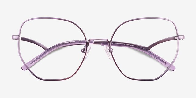 Leo Semi Lavender TitaniumEyeglass Frames from EyeBuyDirect, Closed View
