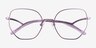 Leo Semi Lavender TitaniumEyeglass Frames from EyeBuyDirect, Closed View