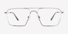 Boreas Shiny Silver TitaniumEyeglass Frames from EyeBuyDirect, Front View