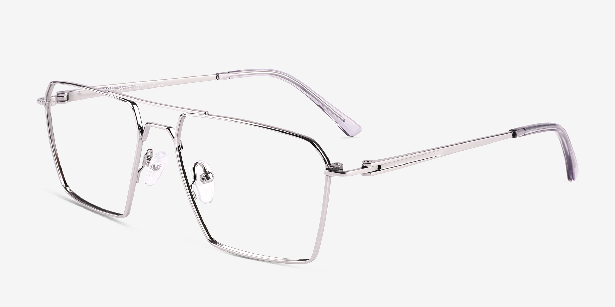 Boreas Aviator Shiny Silver Glasses For Men Eyebuydirect 