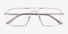 Boreas Shiny Silver TitaniumEyeglass Frames from EyeBuyDirect, Closed View