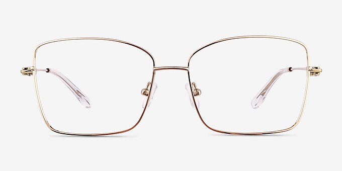 Typhon Shiny Gold Titanium Eyeglass Frames