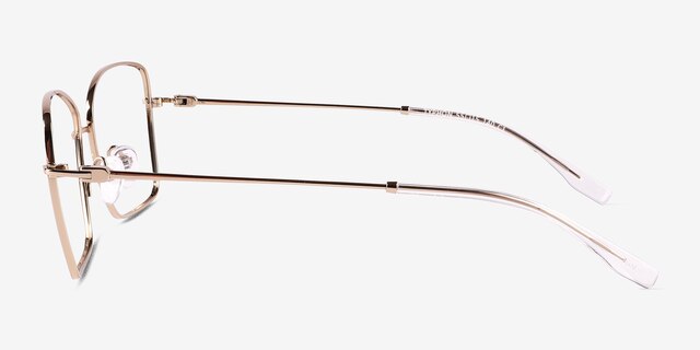 Typhon Shiny Gold TitaniumEyeglass Frames from EyeBuyDirect, Side View