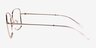 Typhon Shiny Gold TitaniumEyeglass Frames from EyeBuyDirect, Side View