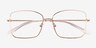 Typhon Shiny Gold TitaniumEyeglass Frames from EyeBuyDirect, Closed View