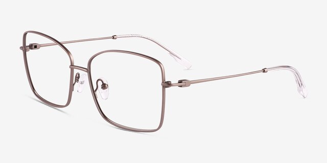Typhon Matte Silver TitaniumEyeglass Frames from EyeBuyDirect, Angle View