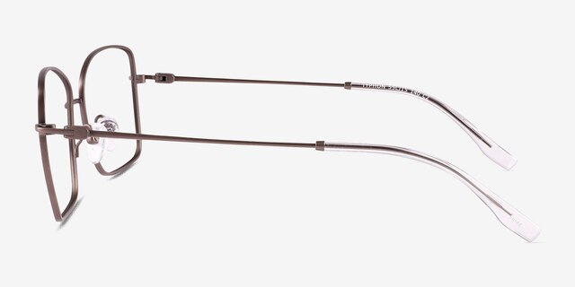 Typhon Matte Silver TitaniumEyeglass Frames from EyeBuyDirect, Side View
