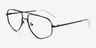 Hercules Shiny Black TitaniumEyeglass Frames from EyeBuyDirect, Angle View