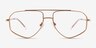 Hercules Shiny Gold TitaniumEyeglass Frames from EyeBuyDirect, Front View