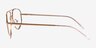 Hercules Shiny Gold TitaniumEyeglass Frames from EyeBuyDirect, Side View