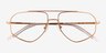 Hercules Shiny Gold TitaniumEyeglass Frames from EyeBuyDirect, Closed View