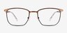 Notus Shiny Copper TitaniumMontures de lunettes de vue d'EyeBuyDirect, Vue de Face