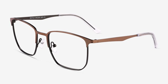 Notus Shiny Copper TitaniumMontures de lunettes de vue d'EyeBuyDirect, Vue d'Angle
