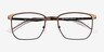 Notus Shiny Copper TitaniumMontures de lunettes de vue d'EyeBuyDirect, Vue Rapprochée