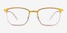 Notus Shiny Gold TitaniumEyeglass Frames from EyeBuyDirect, Front View