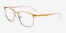 Notus Shiny Gold TitaniumEyeglass Frames from EyeBuyDirect, Angle View
