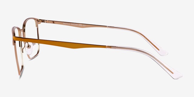 Notus Shiny Gold TitaniumEyeglass Frames from EyeBuyDirect, Side View