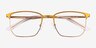 Notus Shiny Gold TitaniumEyeglass Frames from EyeBuyDirect, Closed View