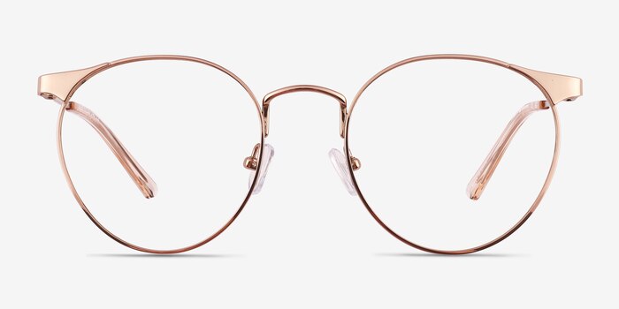 Alsie Rose Gold Titanium Eyeglass Frames from EyeBuyDirect