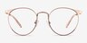 Alsie Rose Gold TitaniumEyeglass Frames from EyeBuyDirect, Front View
