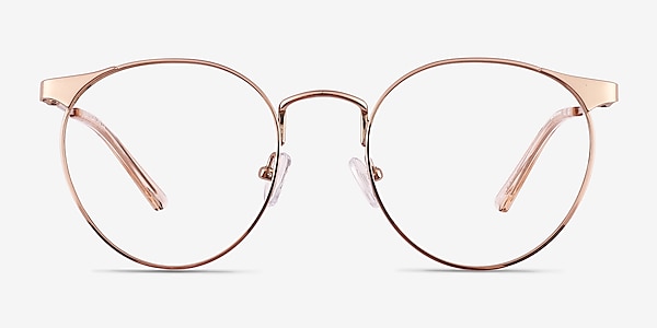 Alsie Rose Gold Titanium Eyeglass Frames