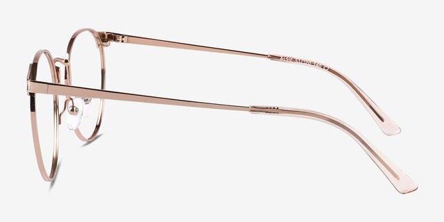 Alsie Rose Gold TitaniumEyeglass Frames from EyeBuyDirect, Side View