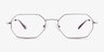 Bidu White Silver TitaniumEyeglass Frames from EyeBuyDirect, Front View
