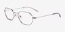 Bidu White Silver TitaniumEyeglass Frames from EyeBuyDirect, Angle View