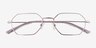 Bidu White Silver TitaniumEyeglass Frames from EyeBuyDirect, Closed View
