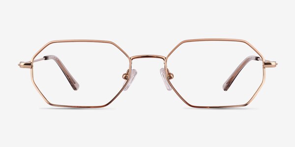 Bidu Shiny Gold Titane Montures de lunettes de vue