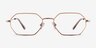 Bidu Shiny Gold TitaniumEyeglass Frames from EyeBuyDirect, Front View
