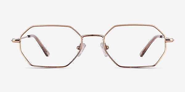 Bidu Shiny Gold Titanium Eyeglass Frames