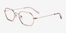 Bidu Shiny Gold TitaniumEyeglass Frames from EyeBuyDirect, Angle View